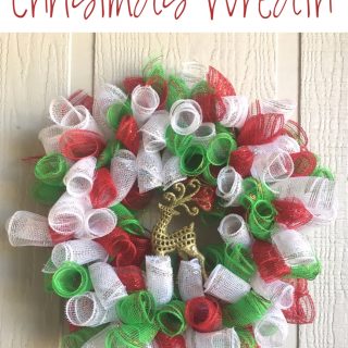 Make our super easy Reindeer Deco Mesh Christmas Wreath this year to hang on your front door. A few supplies and some time are all you need!