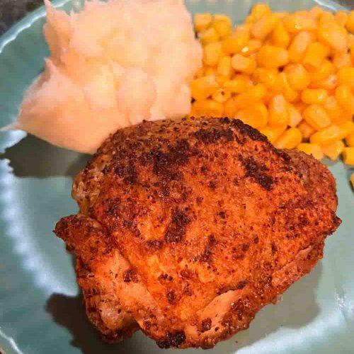 3 Ingredient Crispy Air Fryer Chicken Thighs