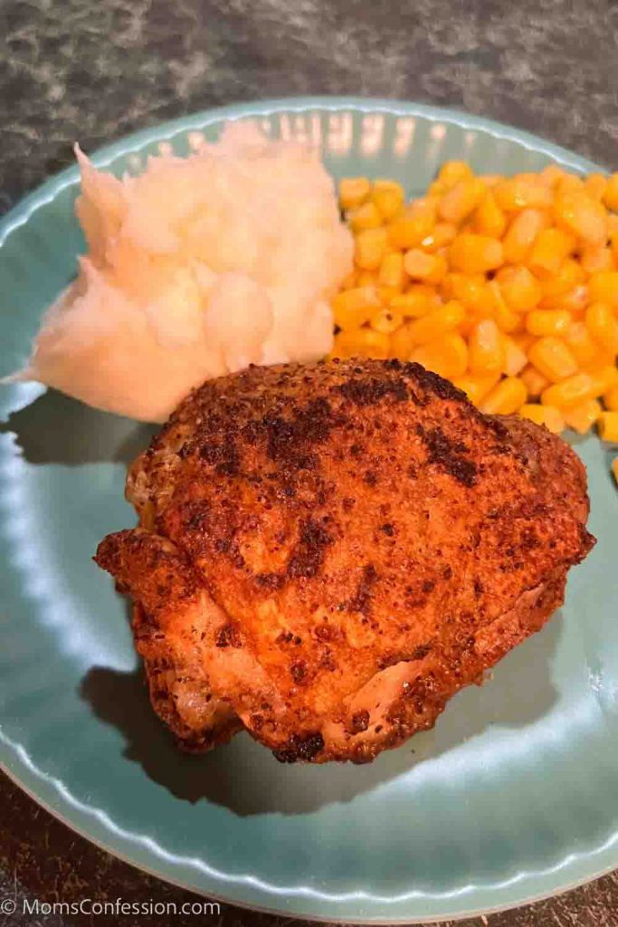 3 Ingredient Crispy Air Fryer Chicken Thighs