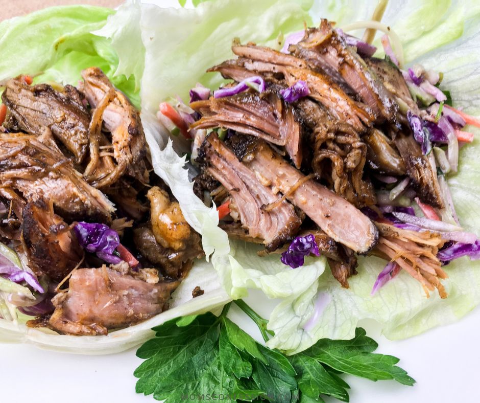 Slow Cooker Pulled Pork Lettuce Wraps