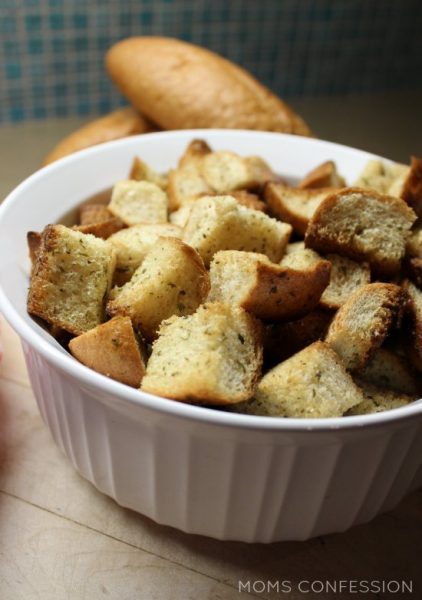 5 Minute Homemade Croutons - Perfect for Salads or a Snack