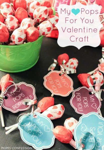 Lollipop Valentines Craft Idea: My Heart Pops For You!